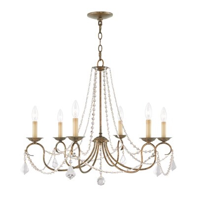 Doane 6 - Light Candle Style Classic / Traditional Chandelier with Crystal Accents - Image 0