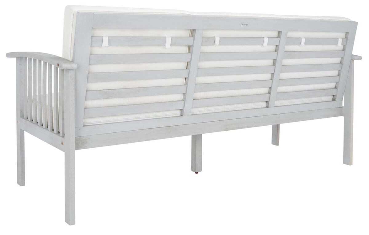 Finnick Outdoor Bench - Grey/Beige - Safavieh - Image 7