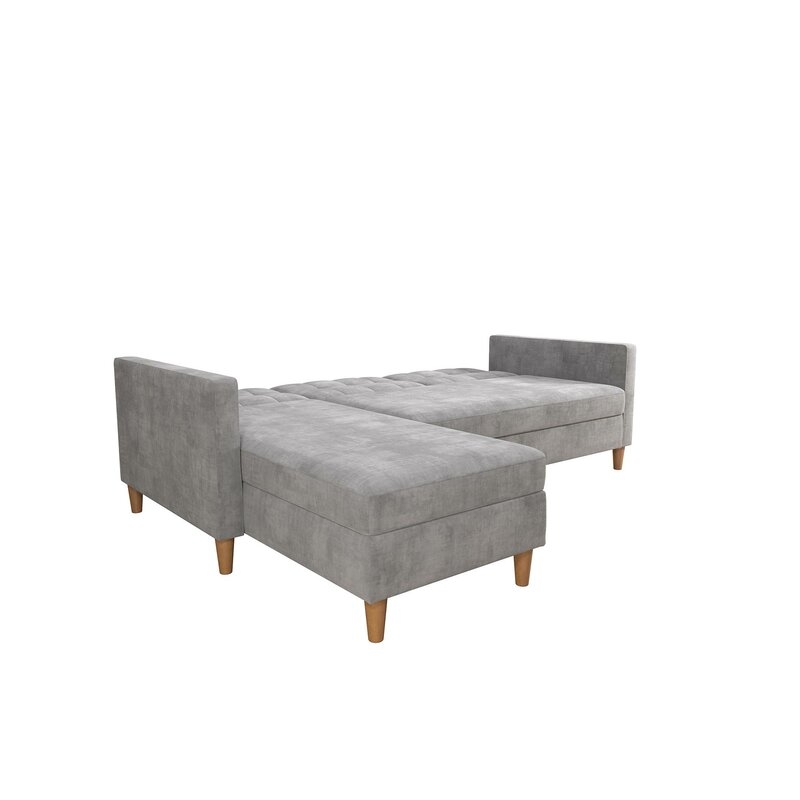 Kayden 84" Wide Reversible Sleeper Sofa & Chaise, Gray - Image 6