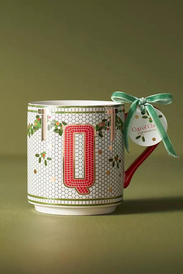 The Bistro Tile Stoneware Monogram Mug: Festive Edition - Image 0