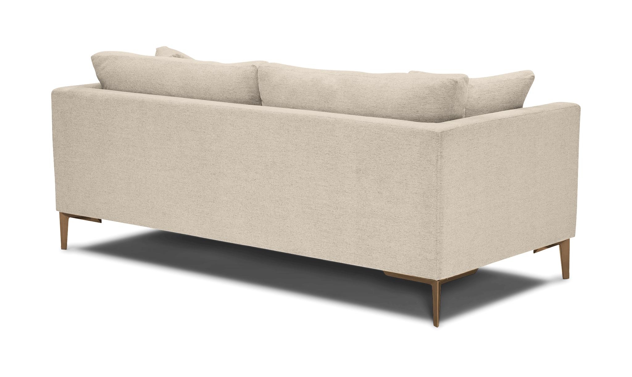 Beige/White Ainsley Mid Century Modern Sofa - Cody Sandstone - Image 3