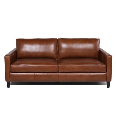 Berube Genuine Leather 81" Square Arm Sofa - Image 0