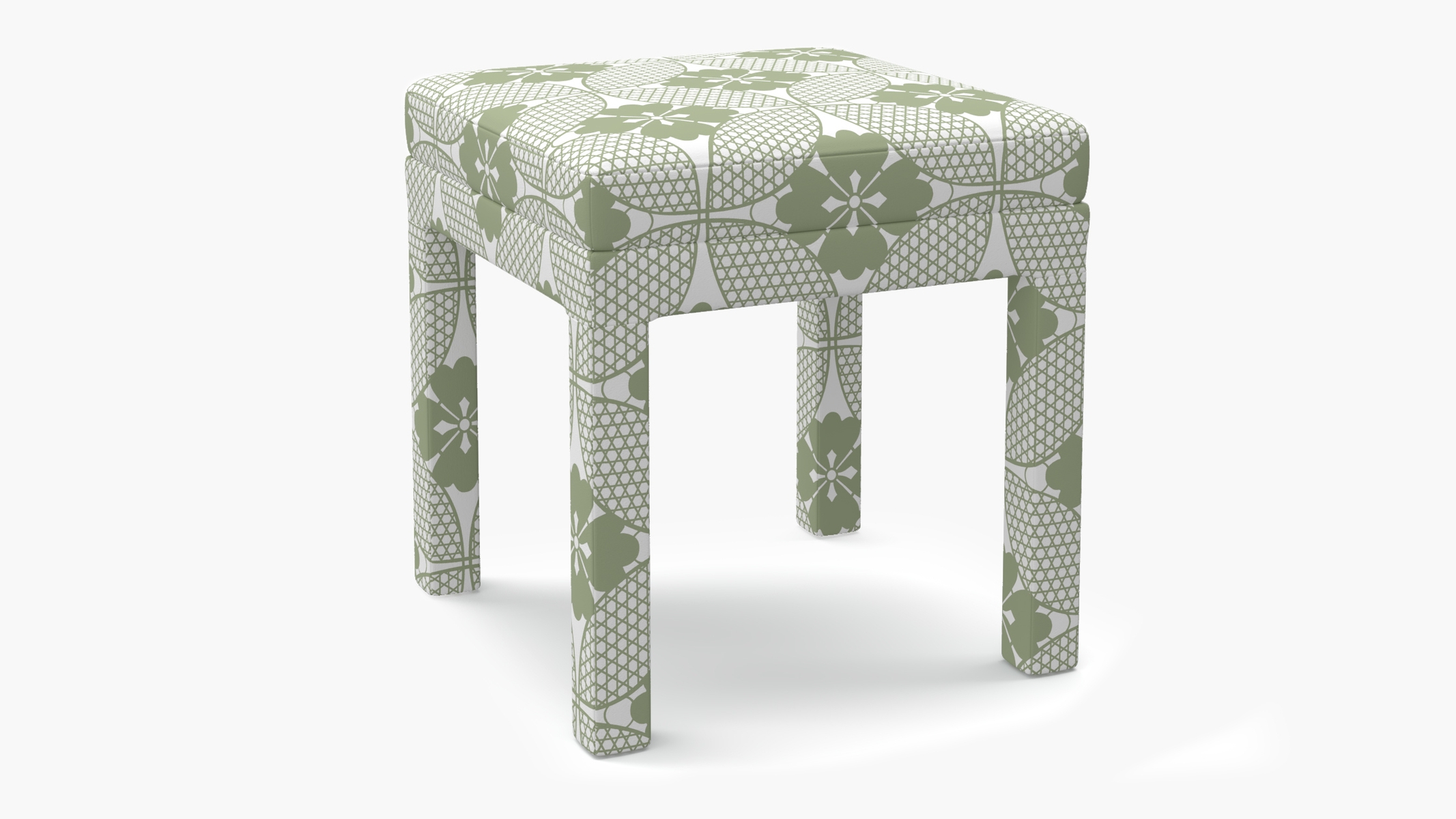 Parsons Ottoman, Sage Solaire - Image 1