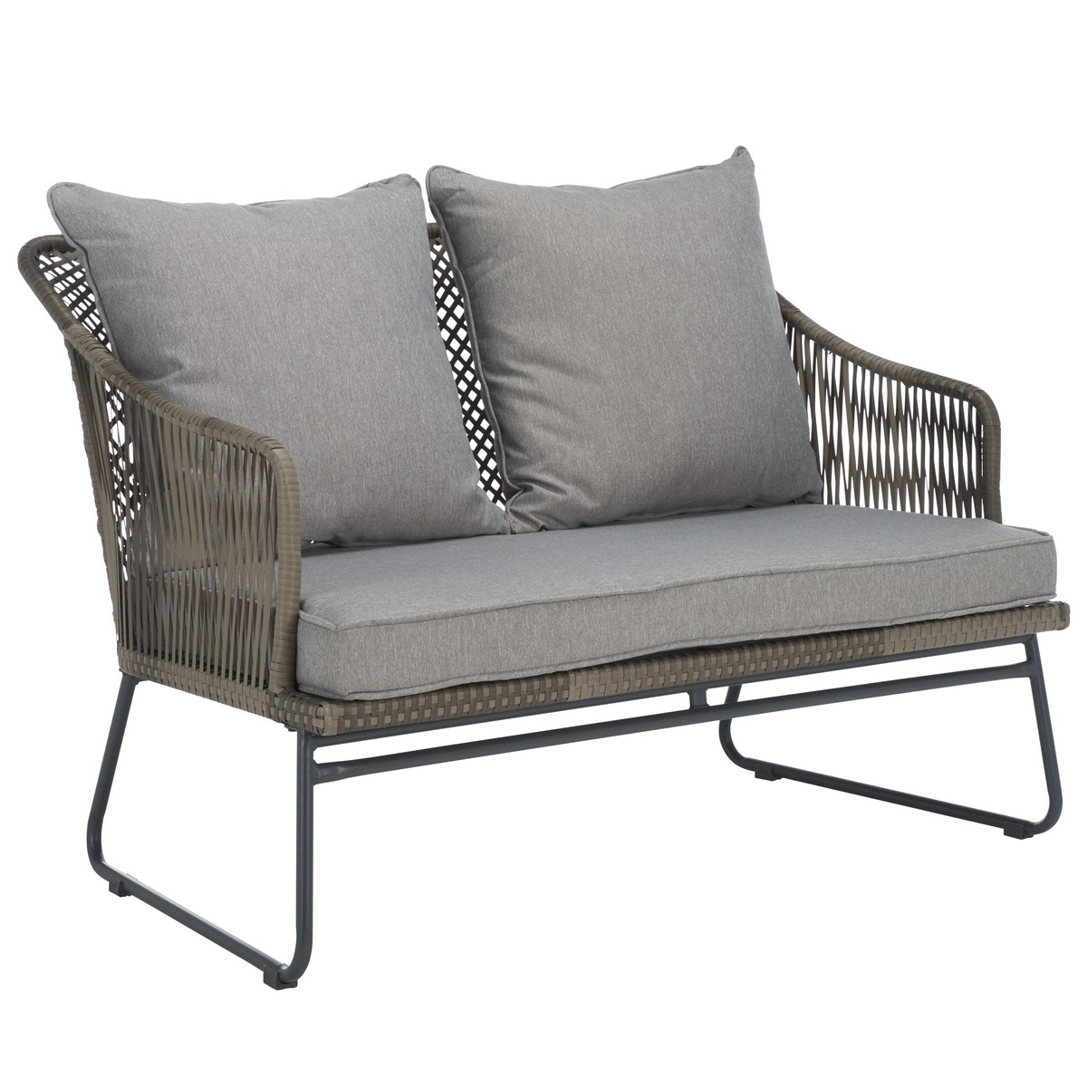 Indoor-Outdoor Lonra 7 Pc Lounger Set - Grey/Grey - Safavieh - Image 5