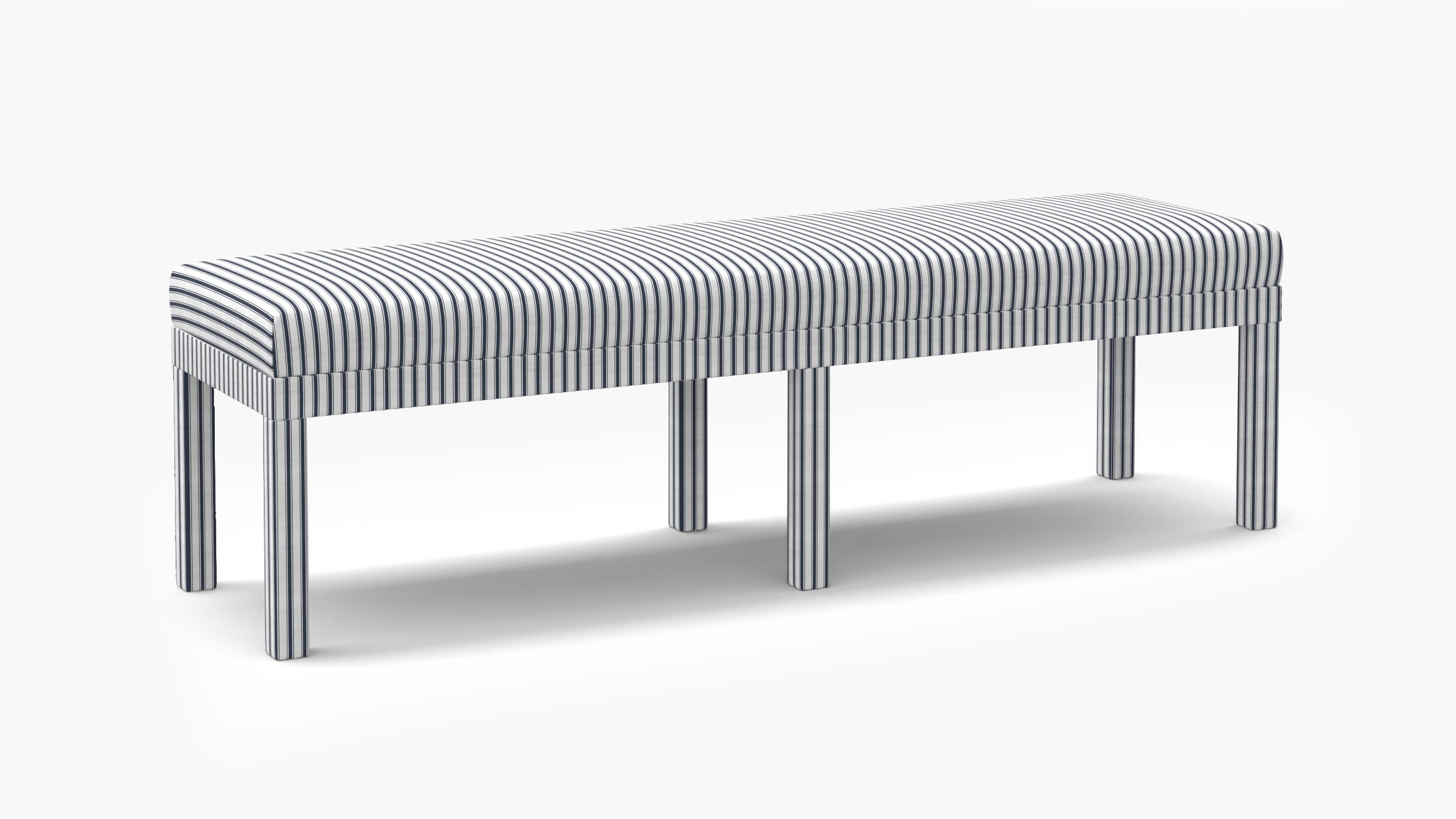 Parsons Bench, Navy Classic Ticking Stripe - Image 1