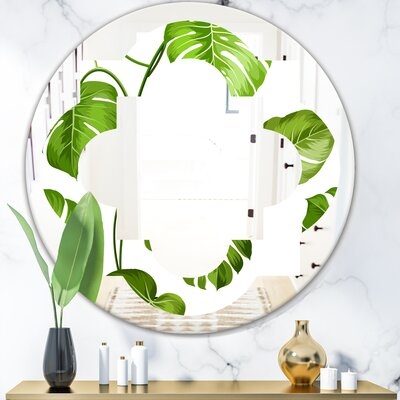 Quatrefoil Palm Leaves II Coastal Wall Mirror - Image 0