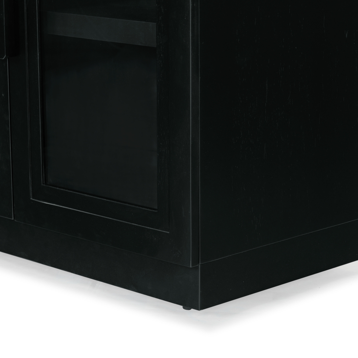 Roades Glass Cabinet Bookcase - Black - Image 4