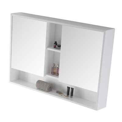 Maisie Surface Mount Framed 2 Doors Medicine Cabinet with 7 Shelves - Image 0