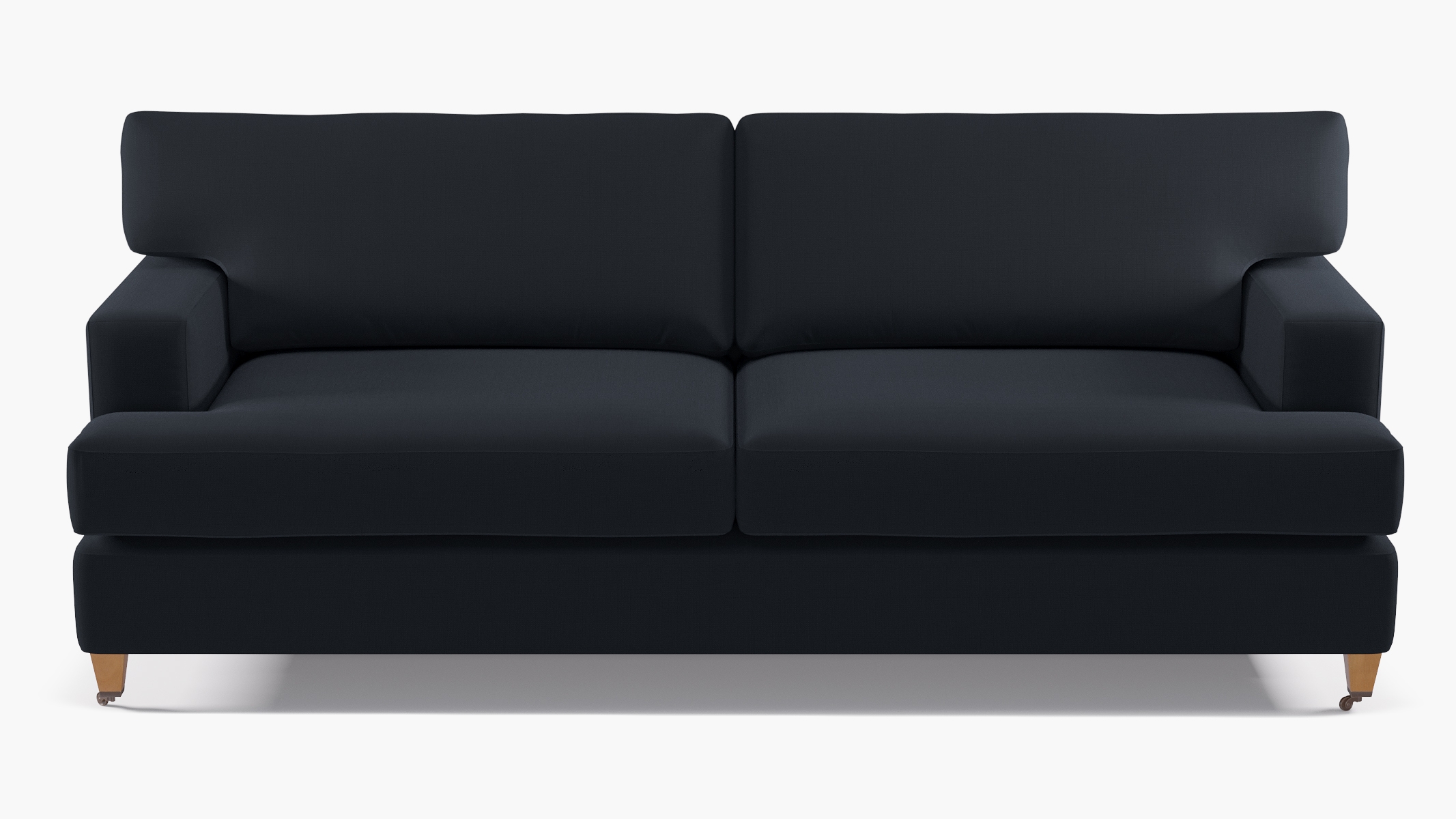Classic Sofa, Navy Everyday Linen, Oak - Image 0