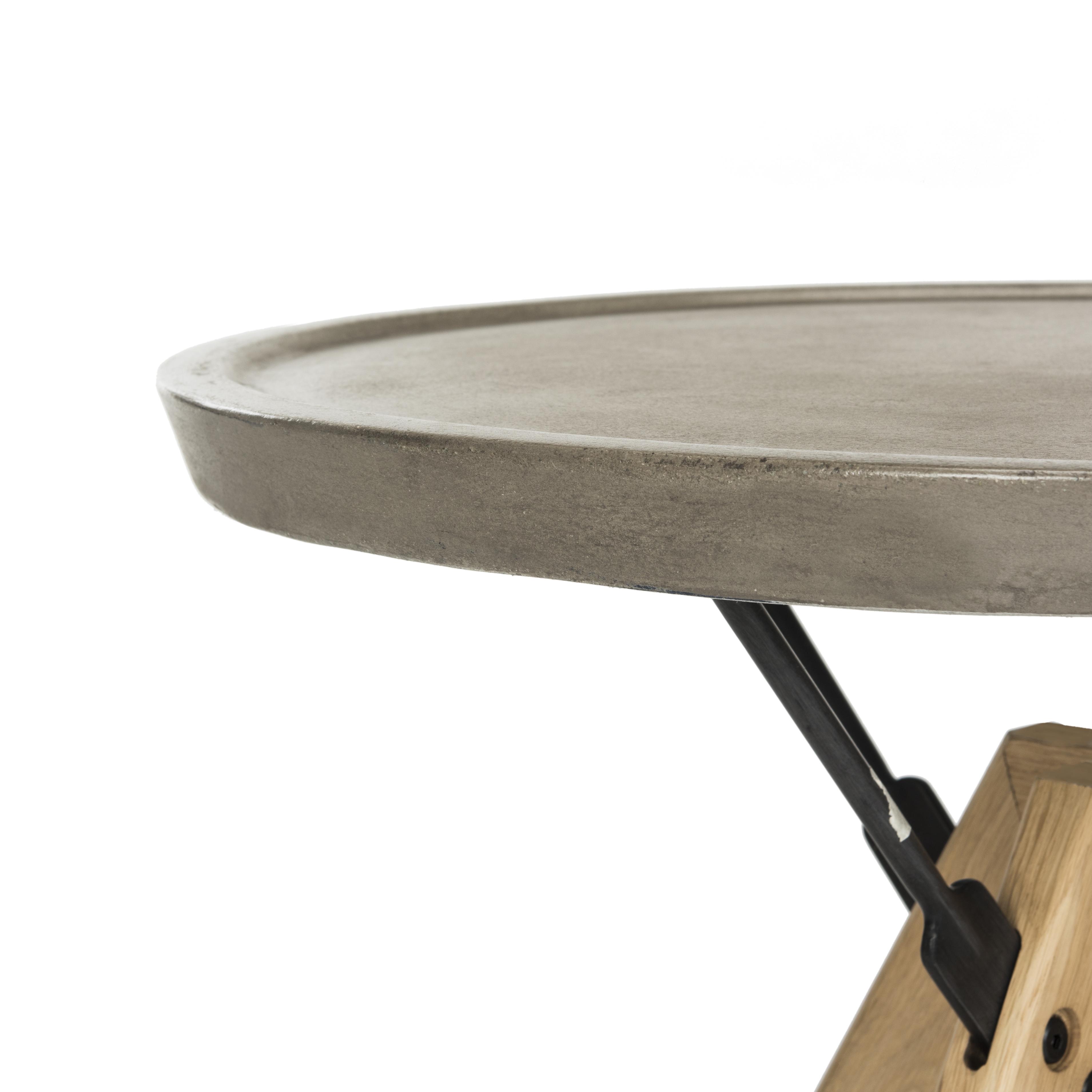 Farmond Concrete Side Table, Gray - Image 1