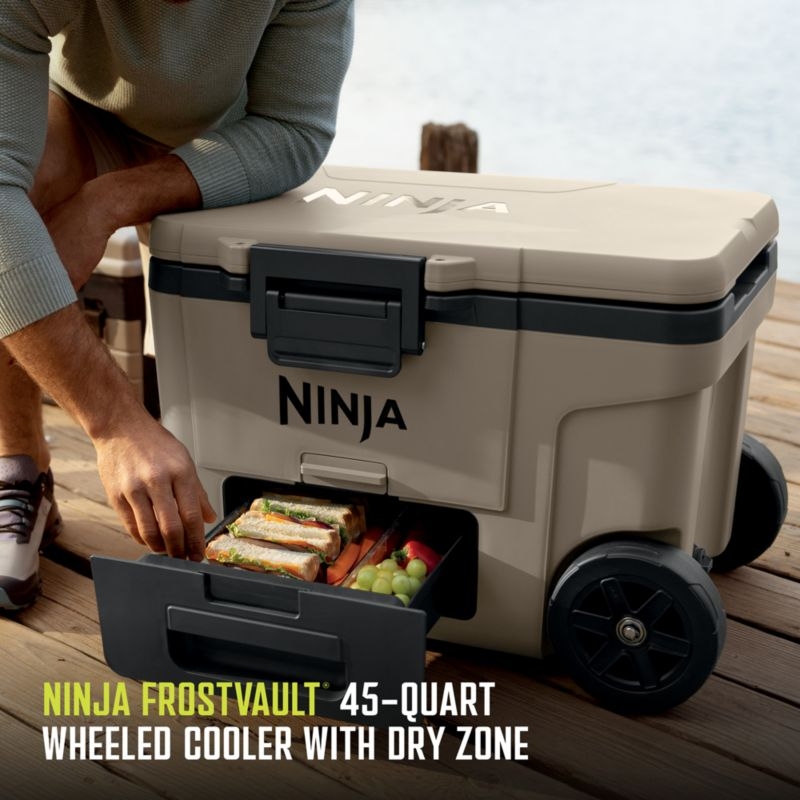 Ninja ® FrostVault™ 45-Qt. Wheeled Cooler with Dry Zone in Birch Beige - Image 5