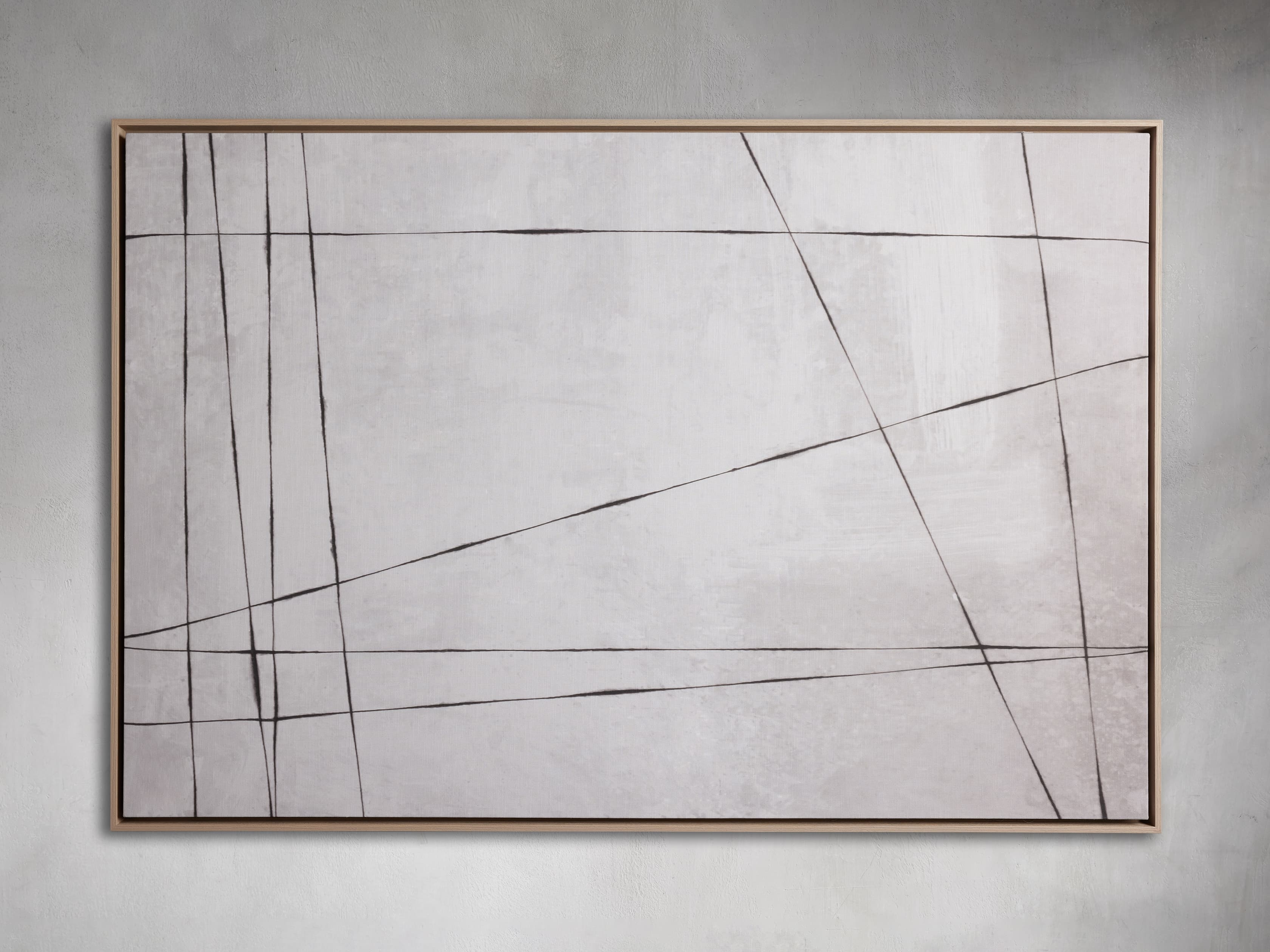 Linear Series I Framed Print in Wood Natural - Image 0