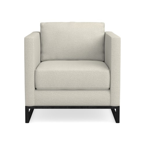 Paxton Chair, Standard Cushion, Perennials Performance Basketweave, Light Sand, Bronze - Image 0