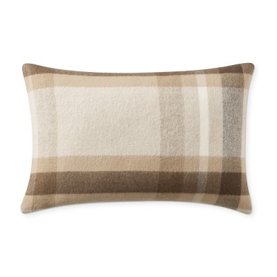 Plaid Lambswool Pillow Cover, 14" X 22", Lewes - Image 0