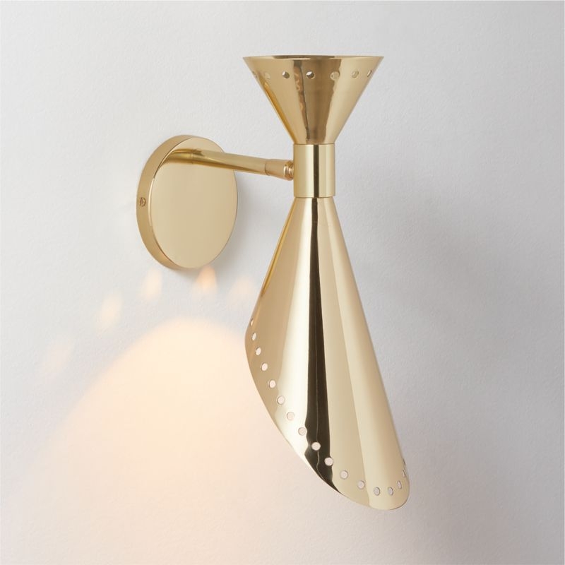 Becker Polished Brass Wall Sconce - Image 1