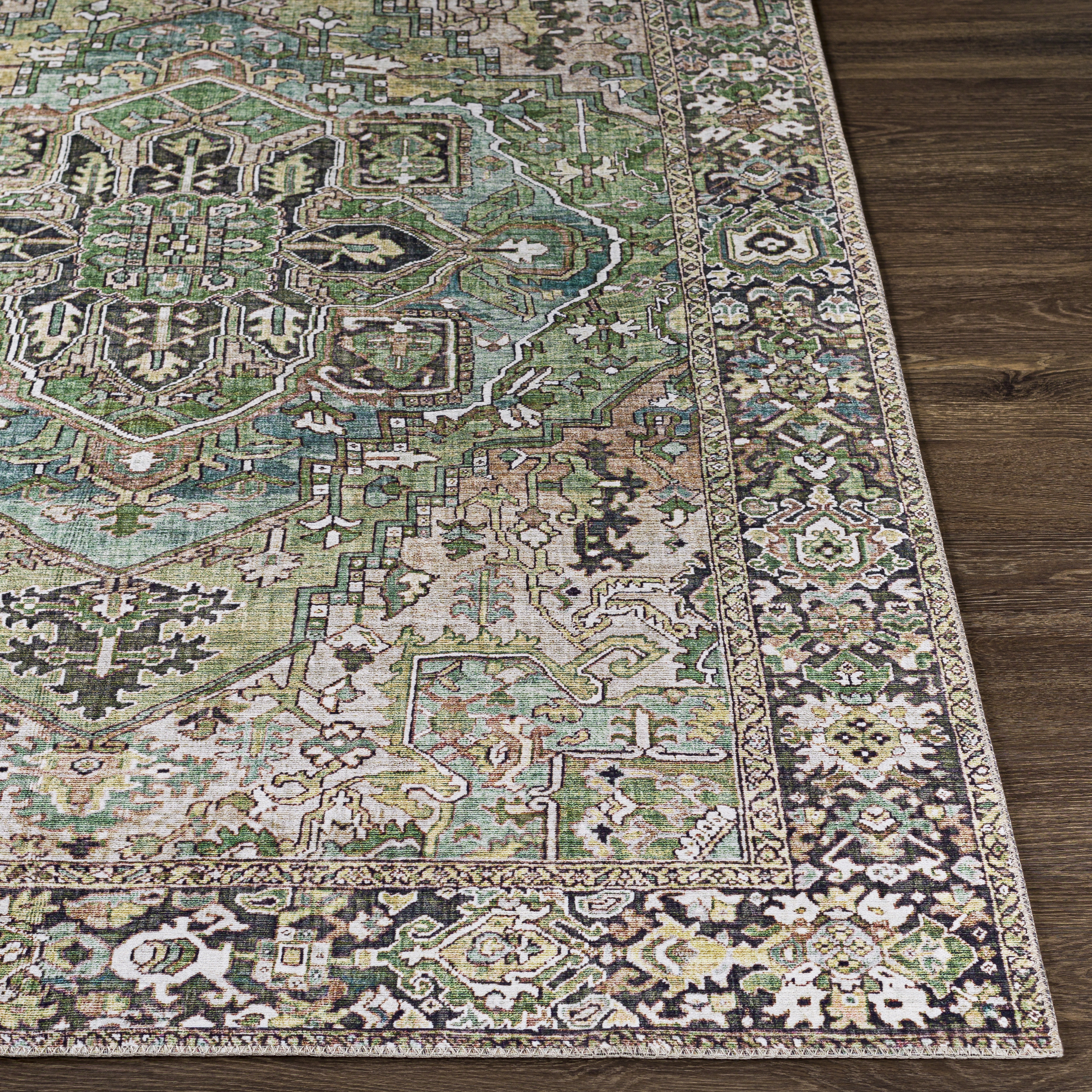 Iris Beige Indoor 3'6" x 5'6" Machine Woven Rug - Image 2