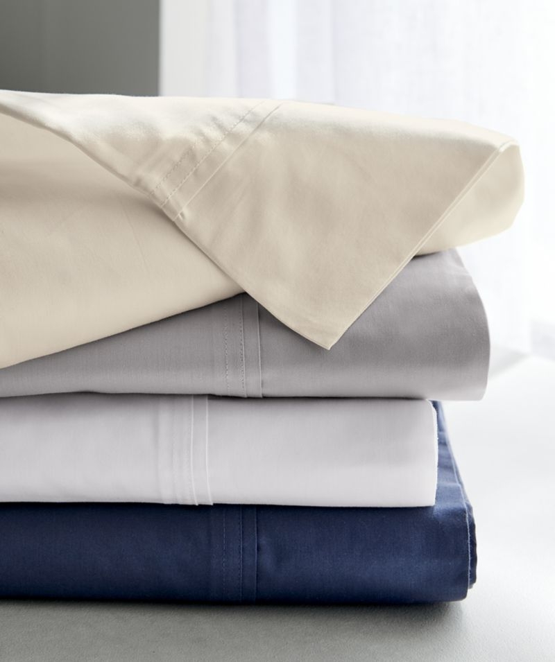 Favorite Organic Cotton Sateen Blue California King Bed Sheet Set - Image 3