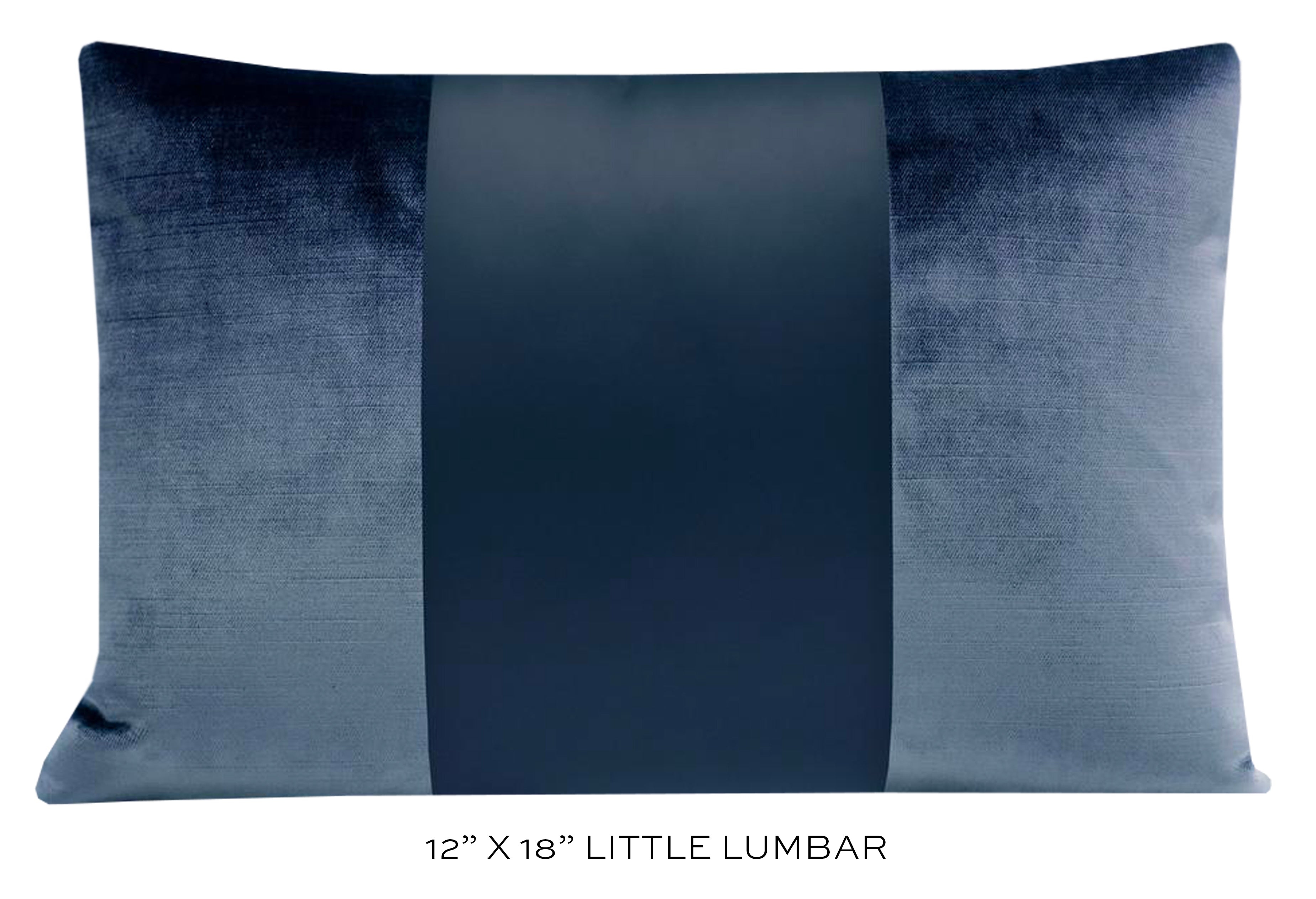 PANEL MONOCHROMATIC :: FAUX SILK VELVET // PRUSSIAN BLUE - 14" X 36" - Image 3