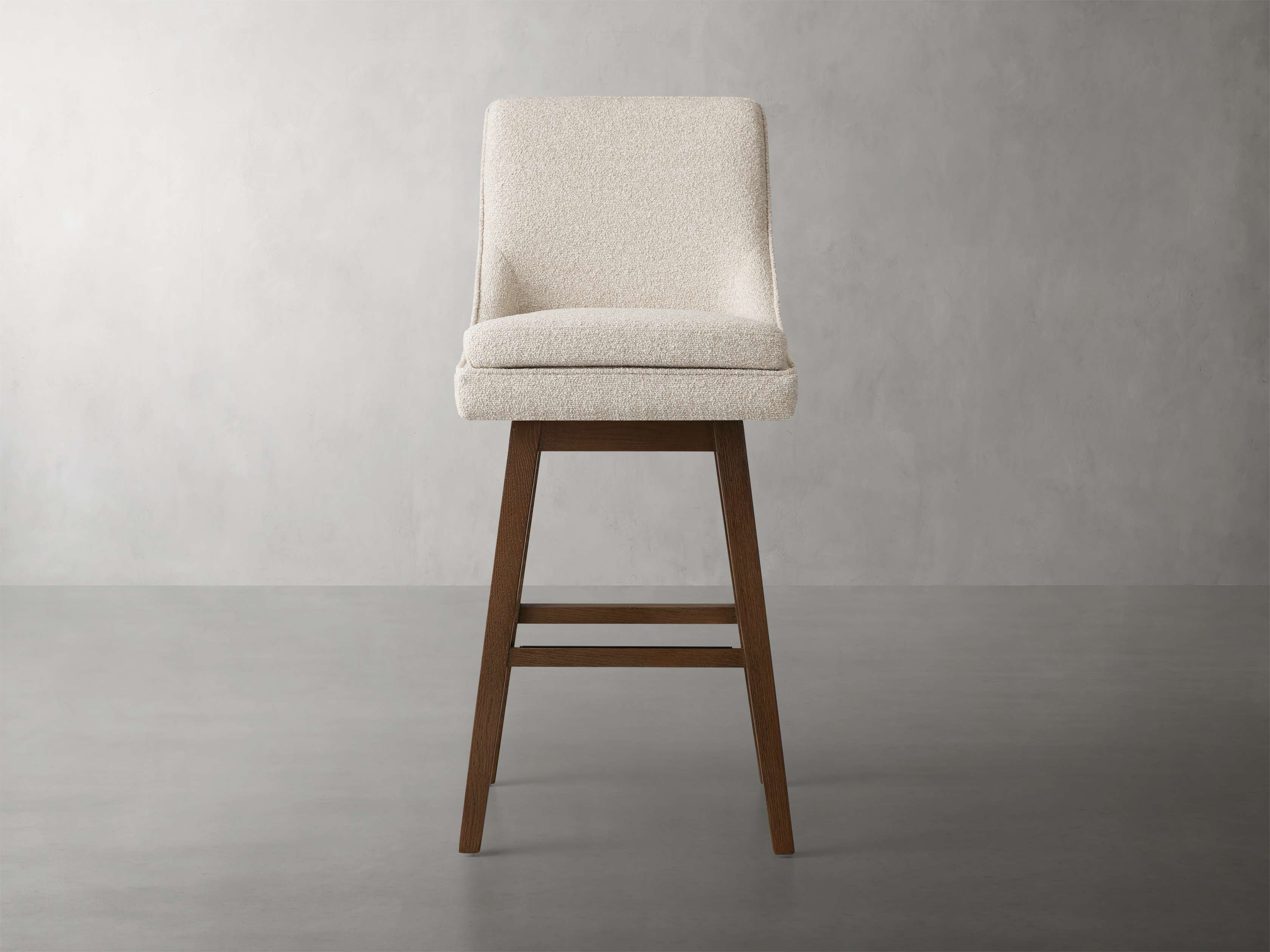 Lunden Swivel Stool in Upholstered Natural  Promise Ecru/Barstool - Image 0