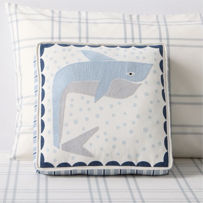 Endangered Animal Sharky McLarky Kids Throw Pillow - Image 0