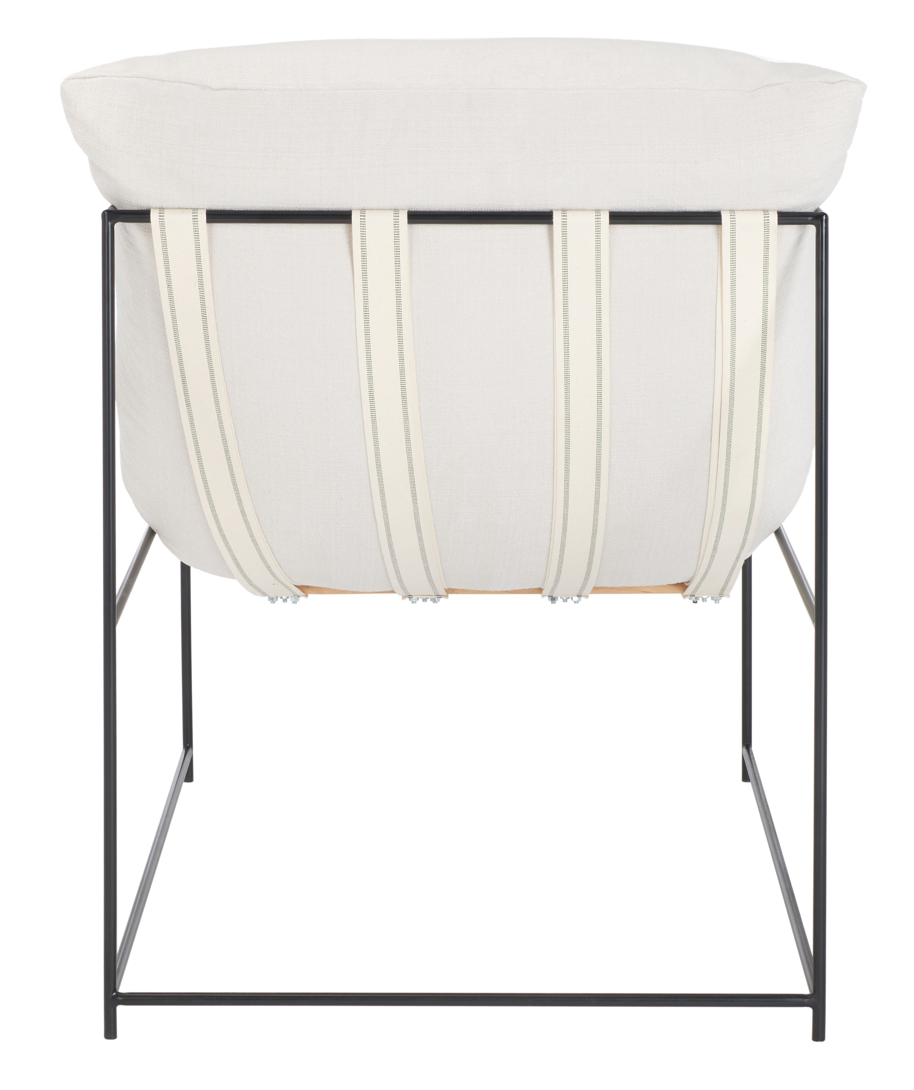 Portland Pillow Top Accent Chair - Ivory/Black - Safavieh - Image 4