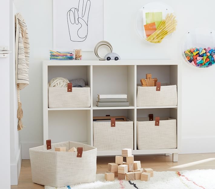 Horizontal Cubby Bookcase, Simply White - Image 3