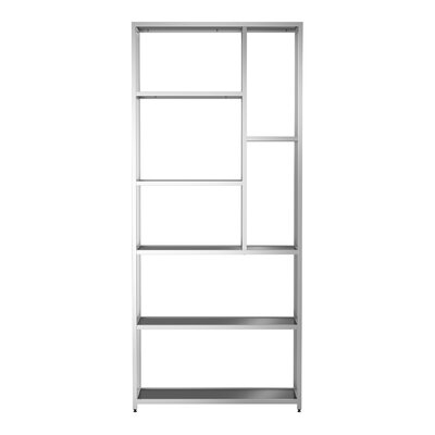 Miers Bookcase With 5mm Black Printed Tempered Glass Shelves - Image 0