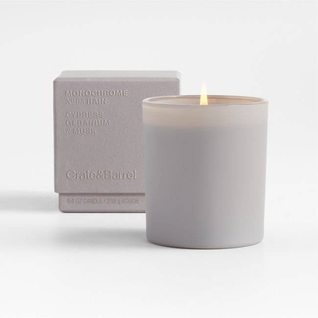 Monochrome No. 5 Rain 1-Wick Scented Candle - Cypress, Geranium and Musk - Image 0