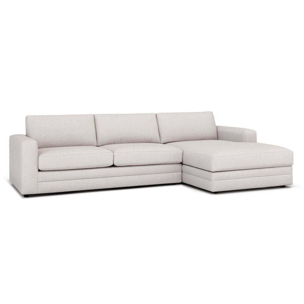 Riley 118" Right Storage Sleeper Sectional - Napa White - Image 0