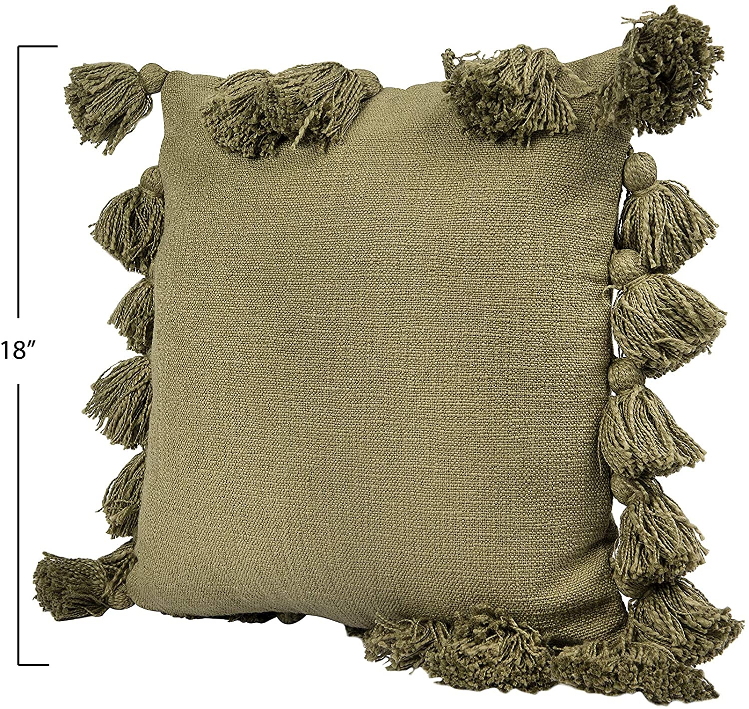 Neva Pillow, 18"x 18", Olive - Image 2