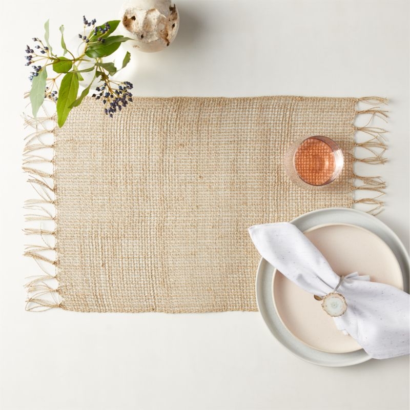 Open Weave Natural Woven Placemat - Image 1