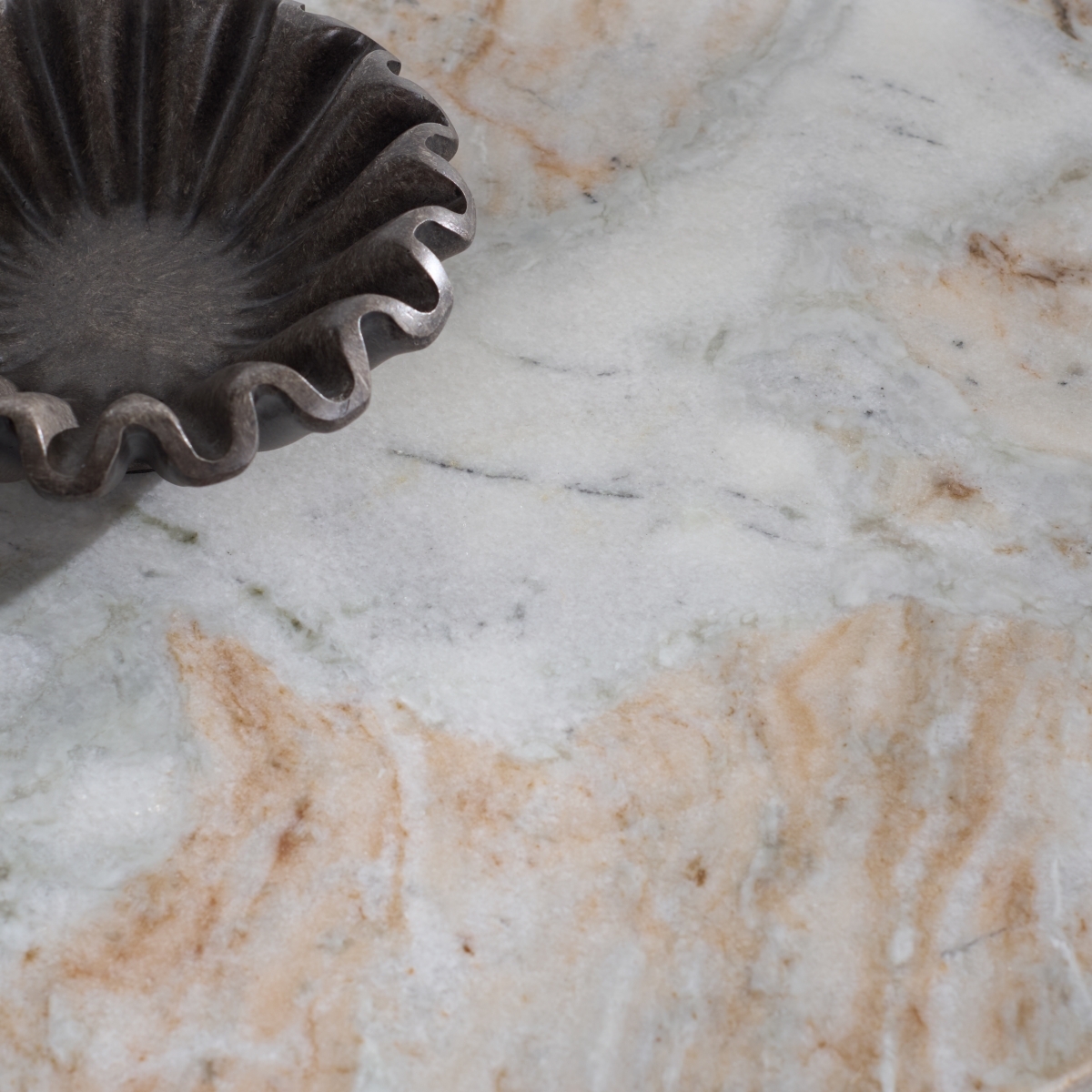 Macklyn Marble Console Table - Light Brown / Black - Image 2