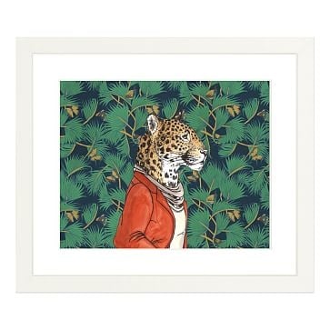 Jaguar Art Print, White Frame, 8x10 - Image 2