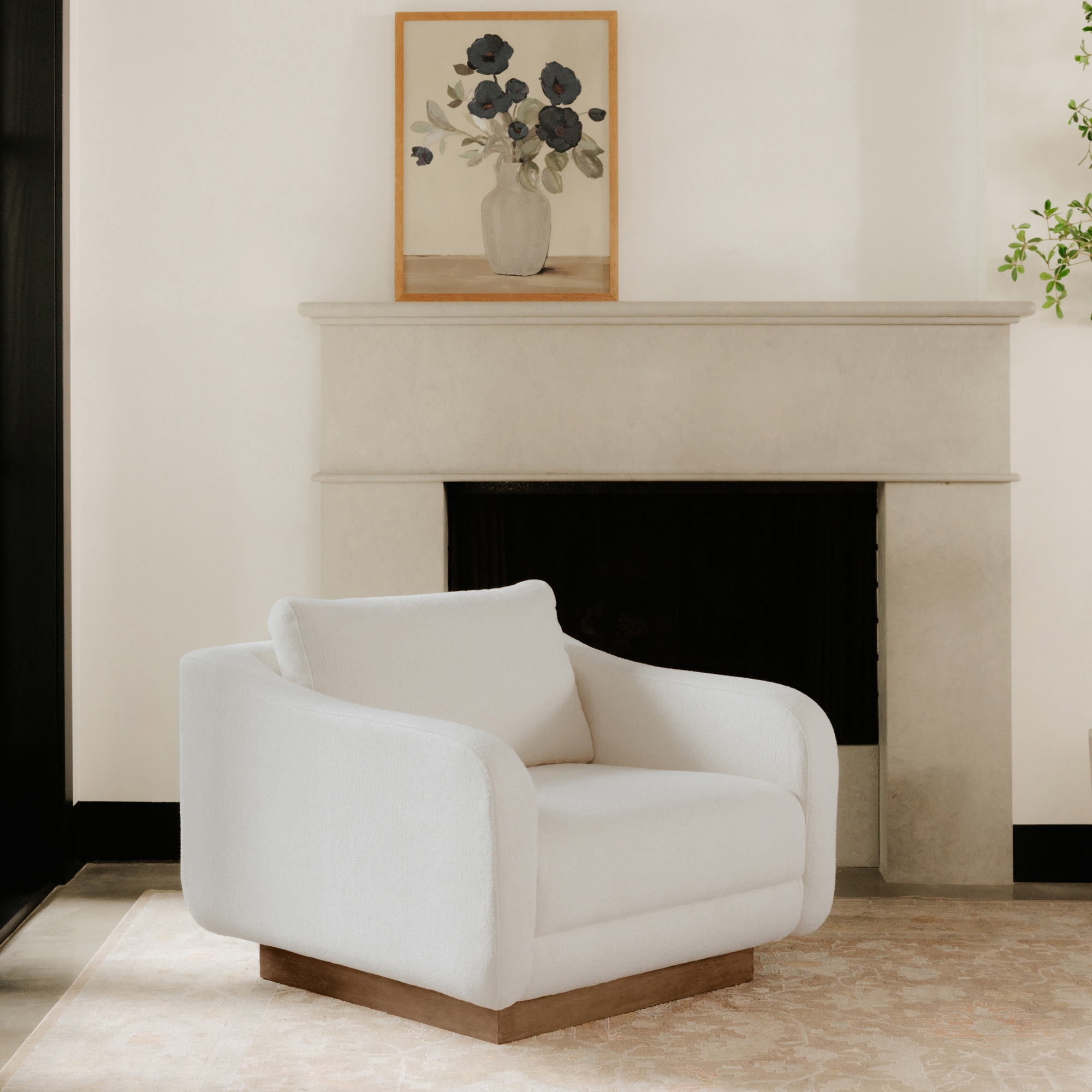 Keane Lounge Chair Cream - Image 5
