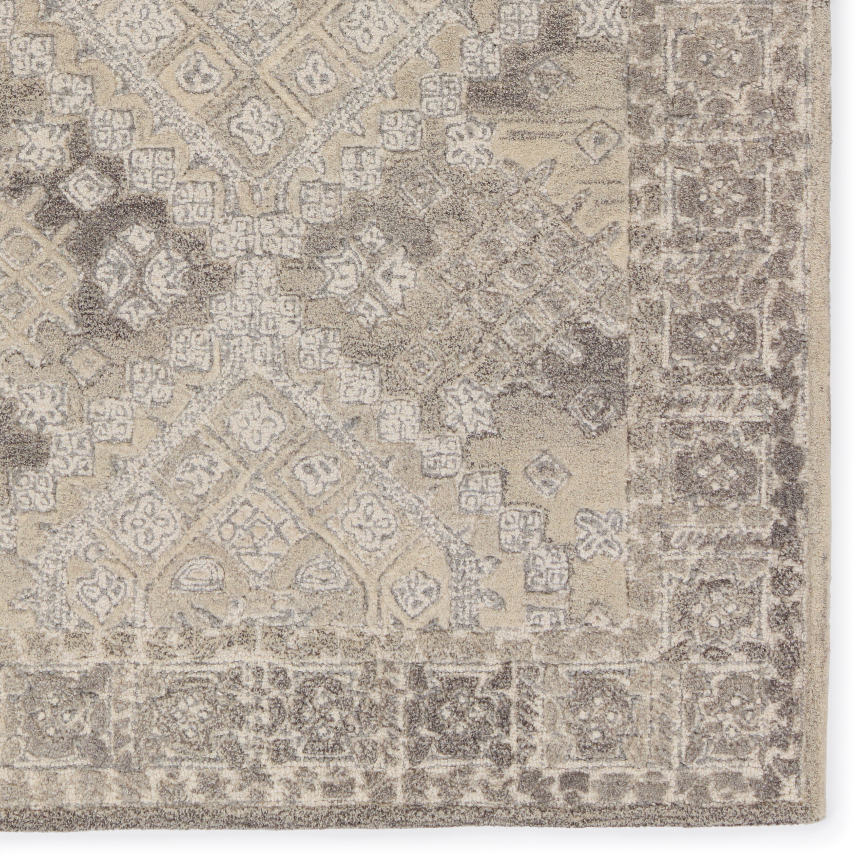 Nesso Handmade Medallion Gray/ Cream Area Rug (8'X10') - Image 3