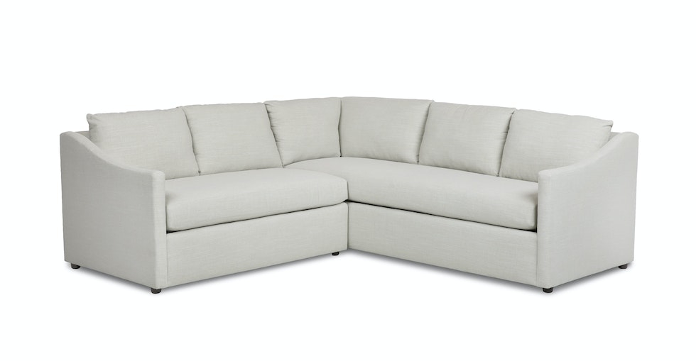 Landry 91" Corner Sectional - Napa Dove - Image 0