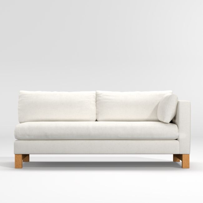 Pacific Bench Right Arm Sofa with Wood Legs - Image 0