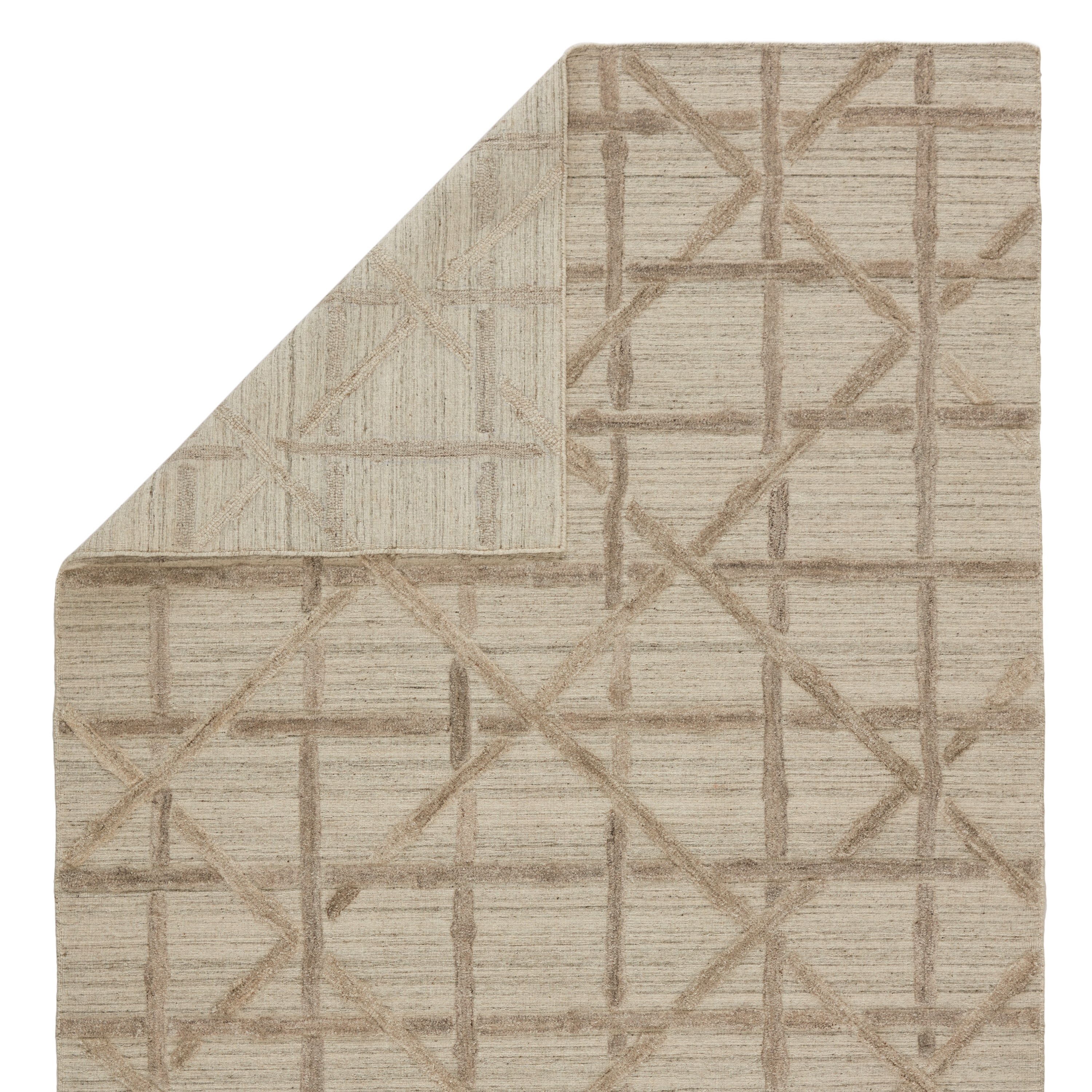 Barclay Butera by Mandeville Handmade Trellis Beige/ Gray Area Rug (8'X10') - Image 2