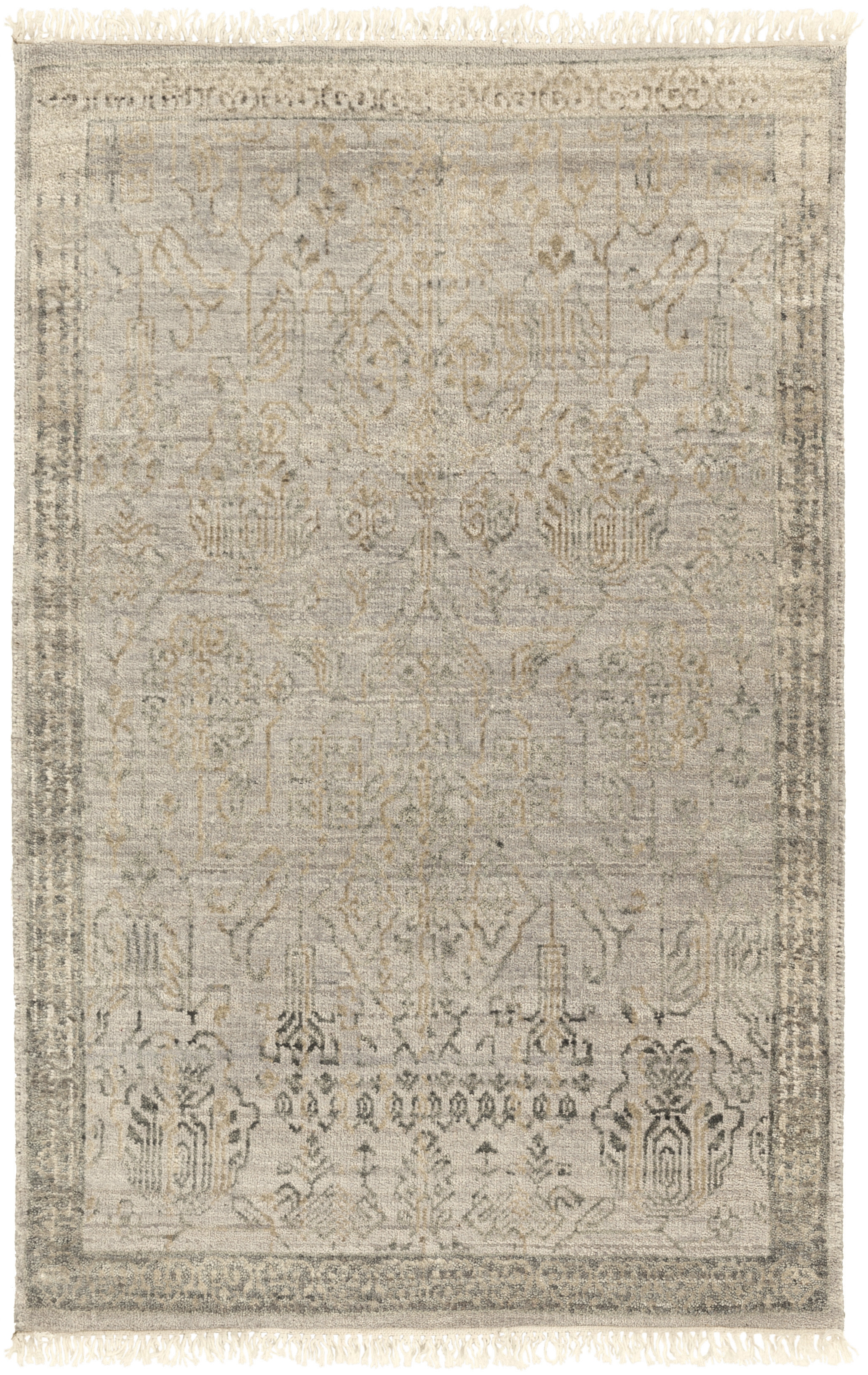 Masha Beige Indoor 2' x 3' Handmade Rug - Image 0