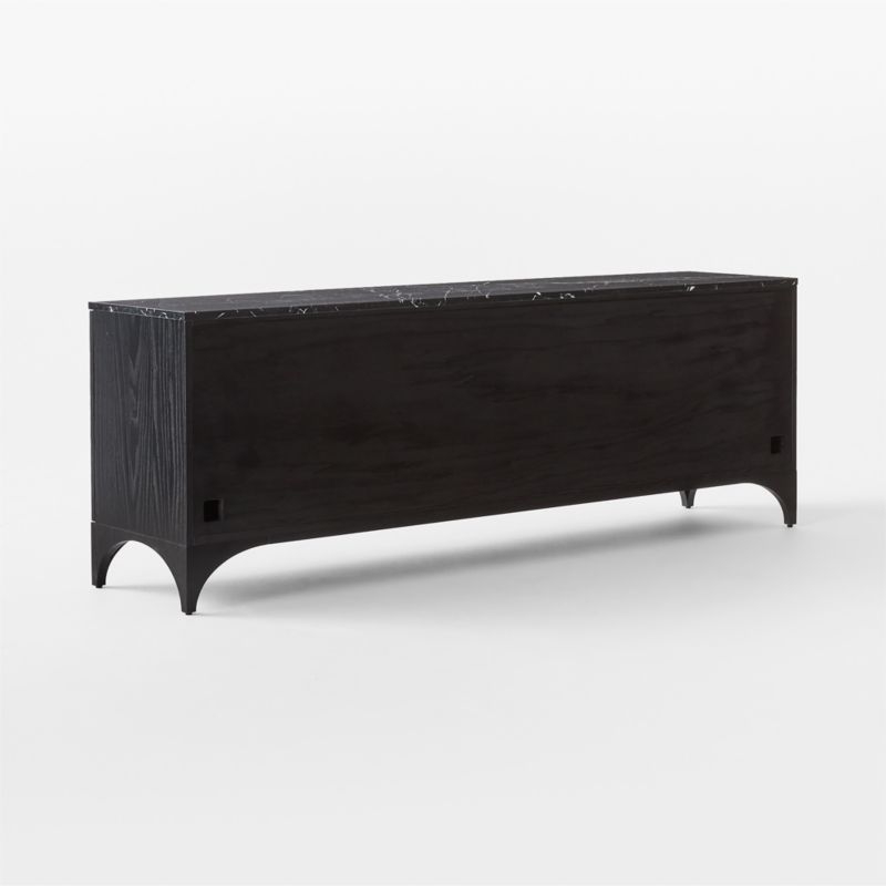 Roane 80" Black Oak Wood Media Console - Image 5