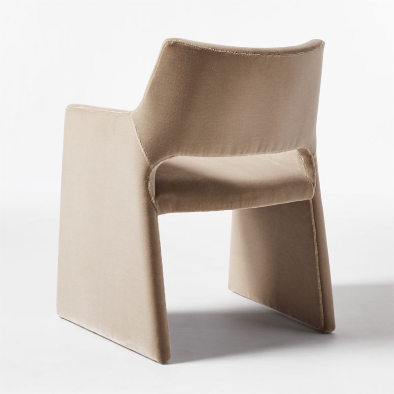 Foley Grey Faux Mohair Dining Armchair - Image 1