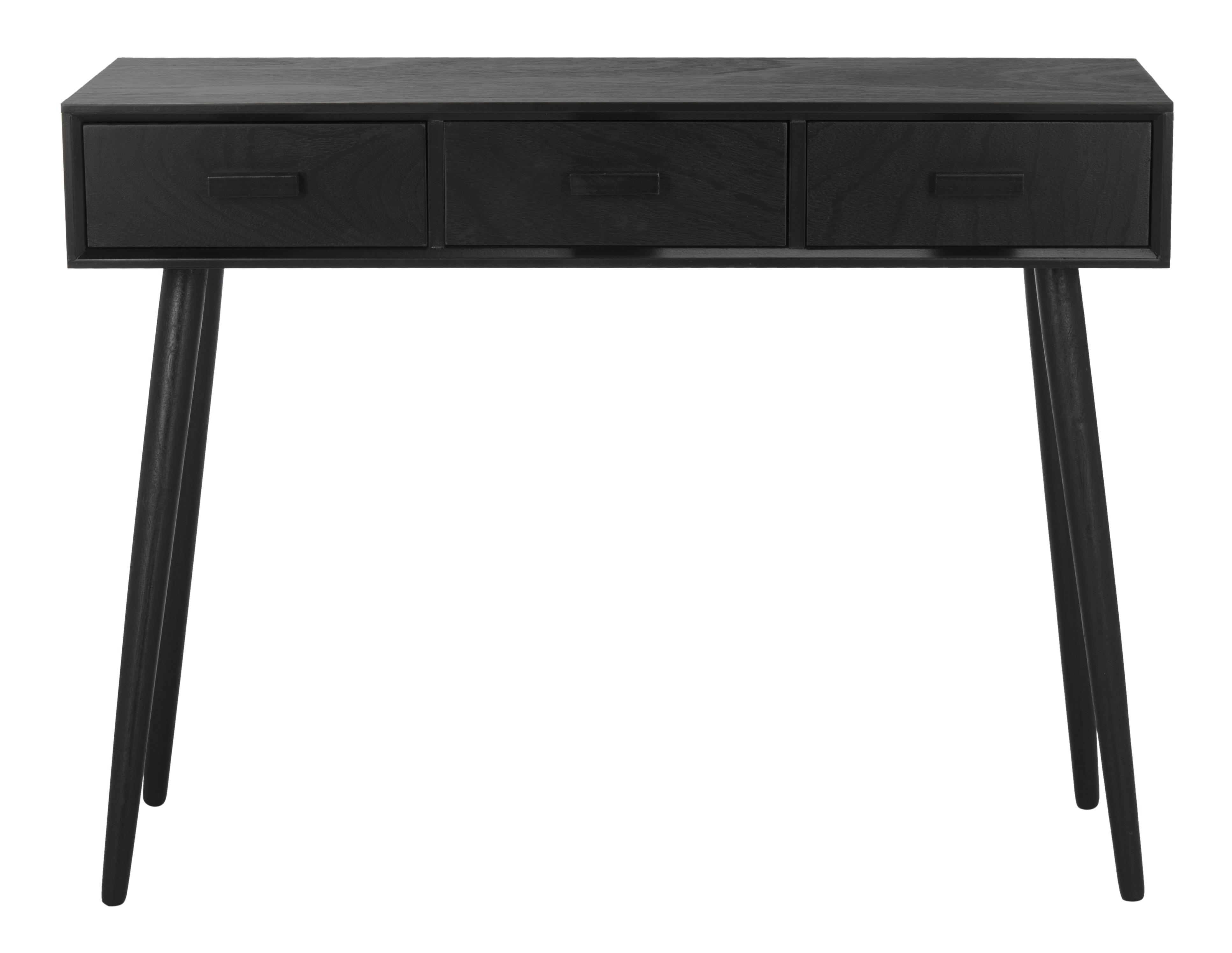 Albus 3 Drawer Console Table - Black - Arlo Home - Image 0