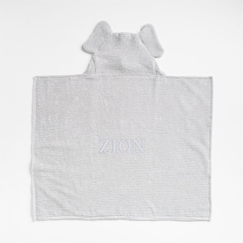 Elephant 100% Organic Cotton Hooded Baby Towel - Image 3