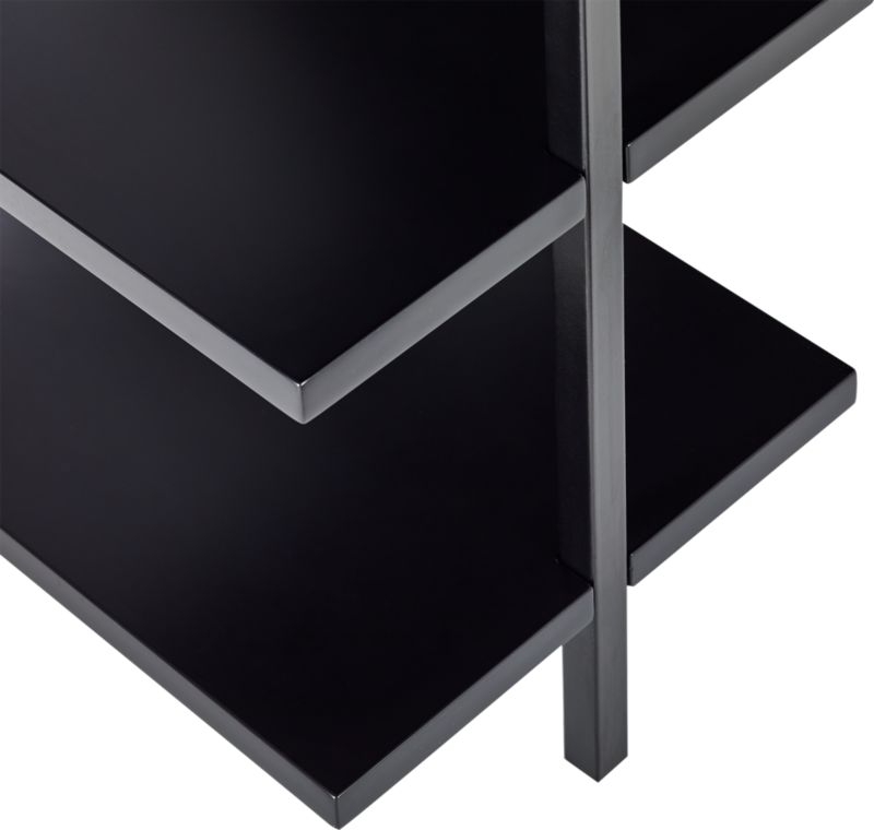 Stairway Black Wood Desk with Shelves - Image 5