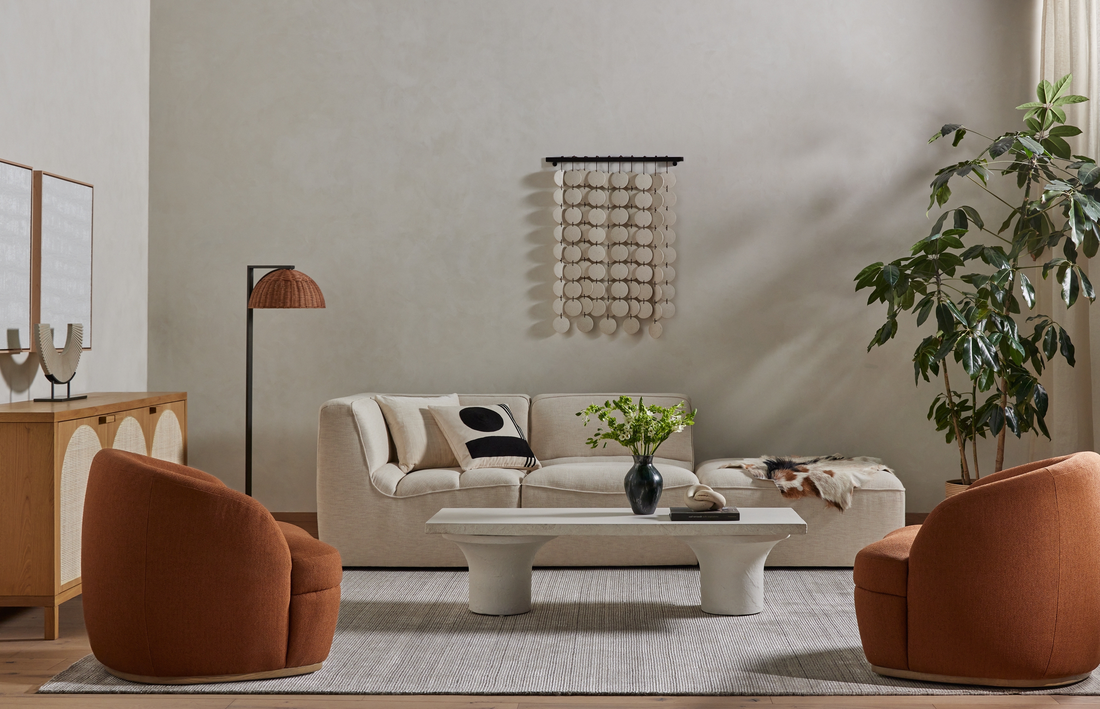 Parra Coffee Table-Plaster Molded Conc - Image 8