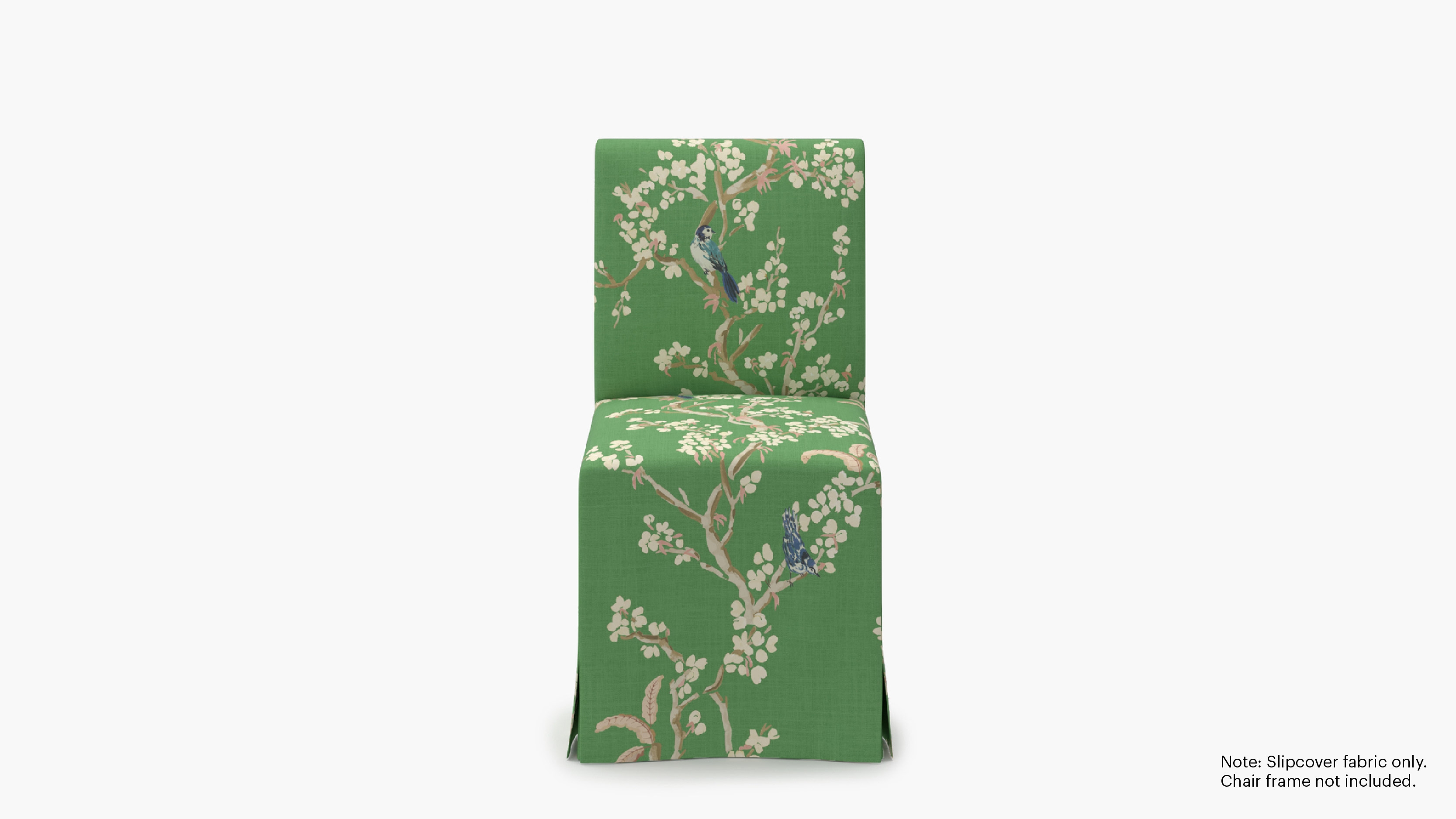 Slipcovered Signature Dining Chair - Cover Only, Jade Cherry Blossom - Image 0