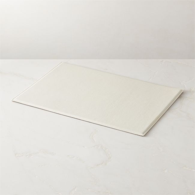 Ivory Leather Desk Blotter - Image 0