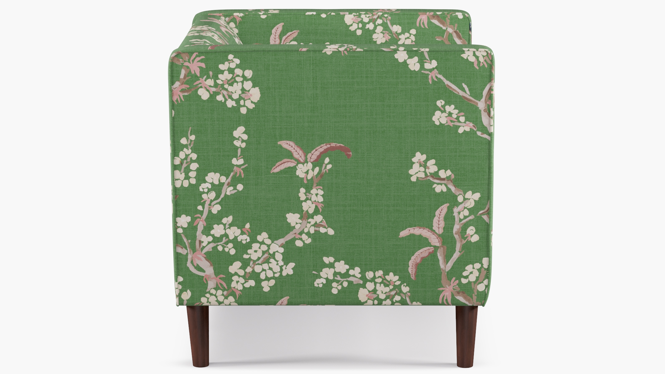 Tuxedo Chair, Jade Cherry Blossom, Espresso - Image 2