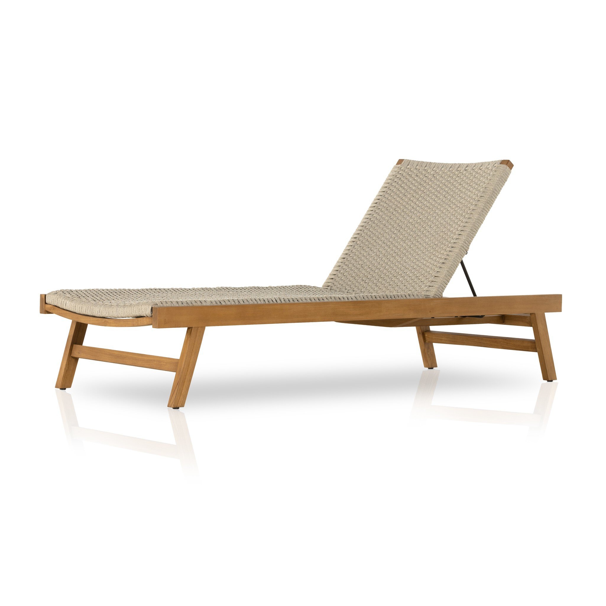 Delano Outdoor Chaise - Natural Teak-FSC - Image 3