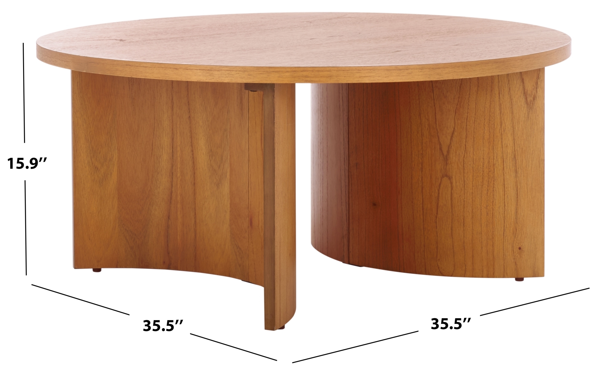 Audriella Round Wood Accent Table - Natural - Image 5